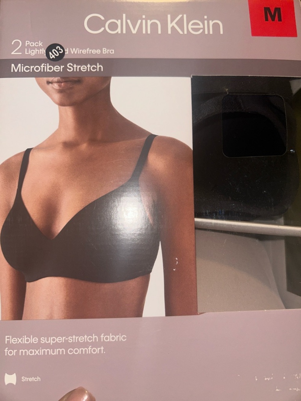 Calvin Klein Black Microfiber Stretch Wireless Bra - 2 Pack